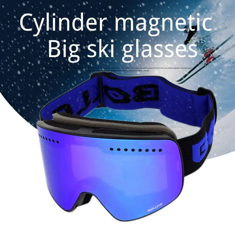 Lens ski goggles double anti fog large cylinder ski glasses