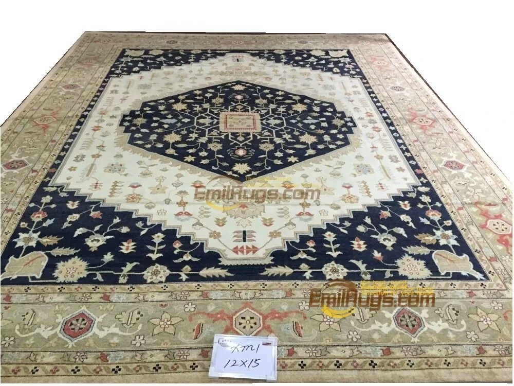 

Original single export Turkish handmade carpets OUSHAK Ozarks pure wool carpet XM1 12x15gc47zieyg28