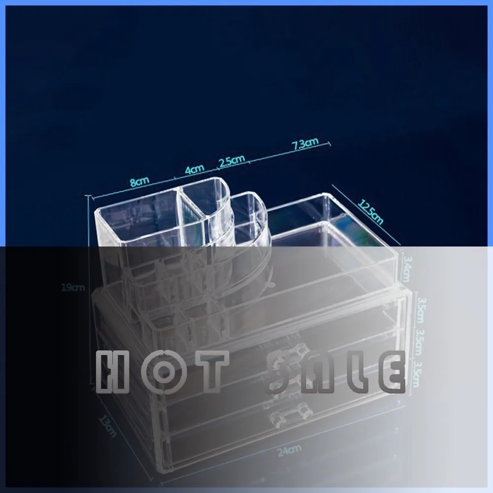 

Lovely New Arrivals Multi-layer large capacity drawer type transparent cosmetic plastic storage box desk accessories GOOD