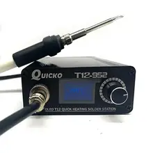 Паяльная станция мини T12 OLED электронный паяльник дизайн DC Версия портативный T12 цифровой Утюг T12-942/T12-952