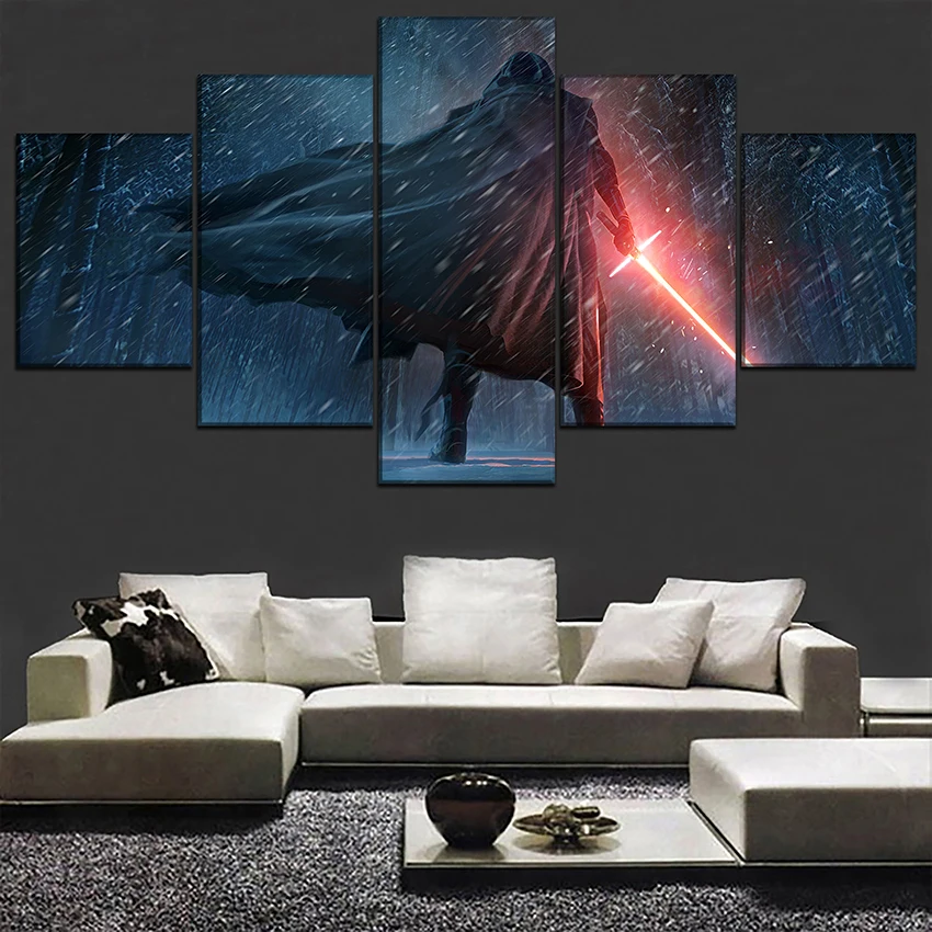 

Modular Pictures Canvas HD Print Movie Poster 5 Pieces Star Wars Painting Modern Wall Art Framework Living Room Home Decorative