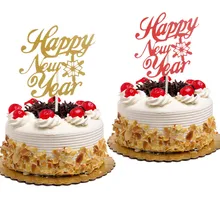 Топперы для тортов с Новым годом, красное золото, день рождения, любовь, торт, Топпер, флаги для свадьбы или «нулевого дня рождения», DIY Декор, товары для детской вечеринки