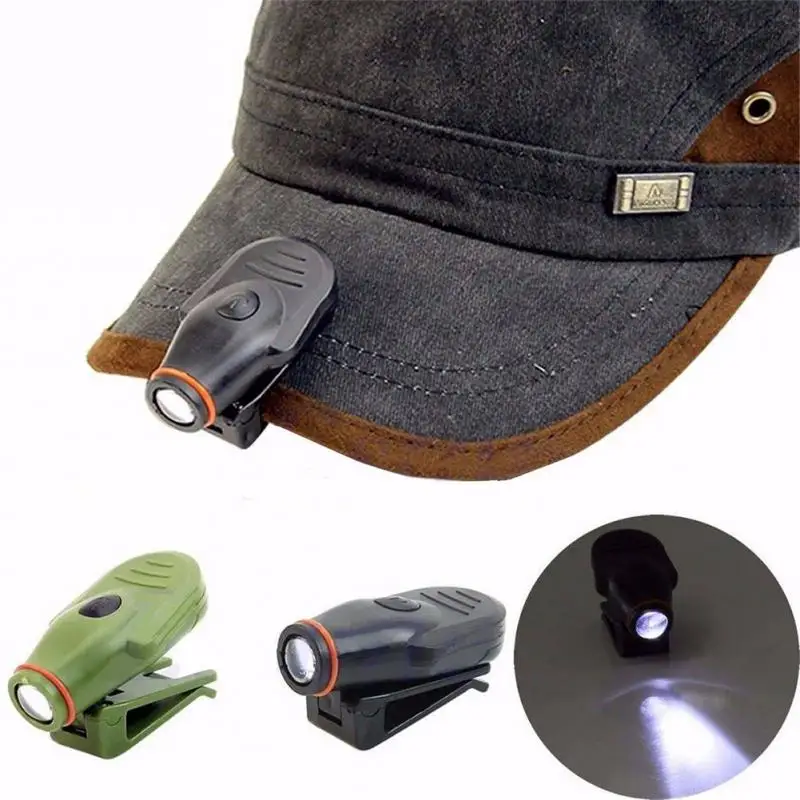 

Outdoor Fishing Mini LED Headlight Headlamp Flashlight Cap Hat Torch Head Light Lamp Camping Hunting Clip-On With Battery