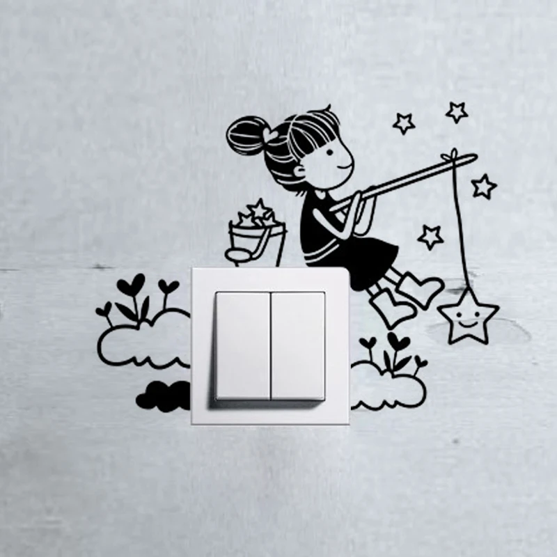 Romance Wall Stickers Light Switch Stickers Home Decoration Wall Decal