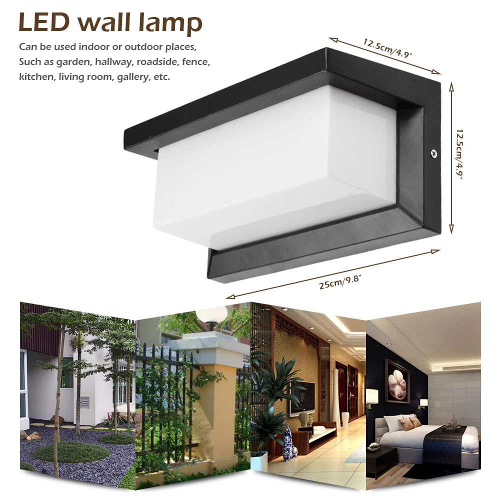 15W LED Outdoor Wall Light Wall Mounted Modern Lamp AC 85 265V