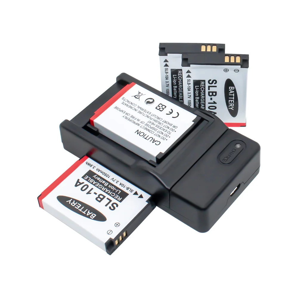 4-Pack Литий-ионный аккумулятор SLB-10A и USB зарядное устройство для samsung WB150F WB200F WB250F WB350F цифровых камер