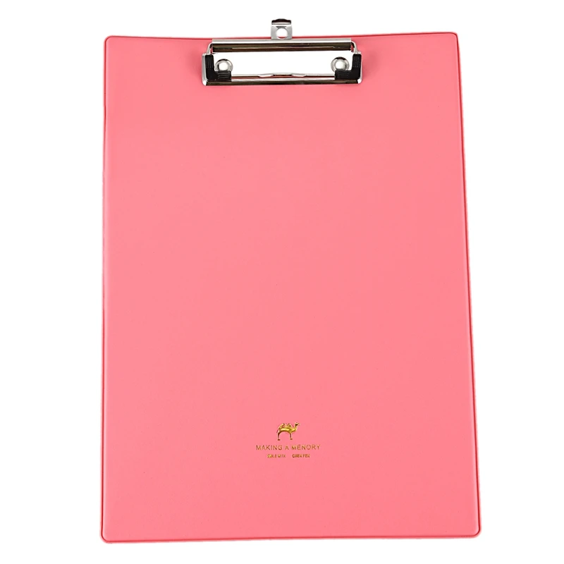 

Leather A4 Foolscap Conference File Writing Clipboard Folder Document Holder Hard Clip Board Pad Compact Pink