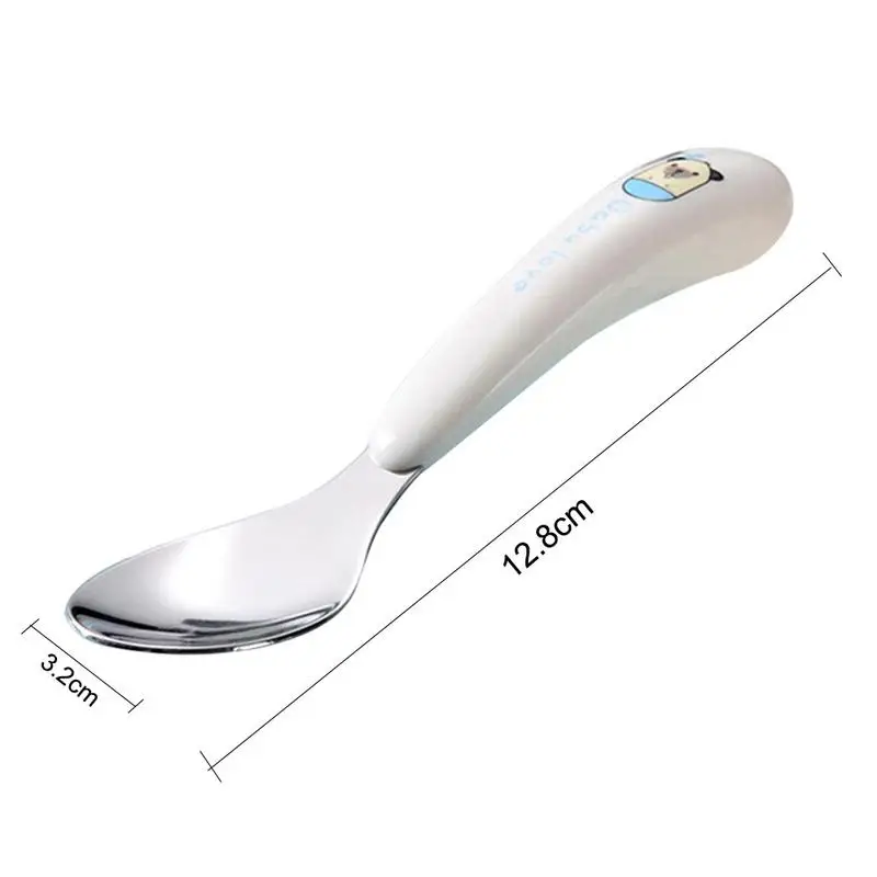 

Anti-scalding Stainless Steel Children's Tableware Cartoon Spoon Baby Learning Training Spoon Pet Pattern Funny Spoon