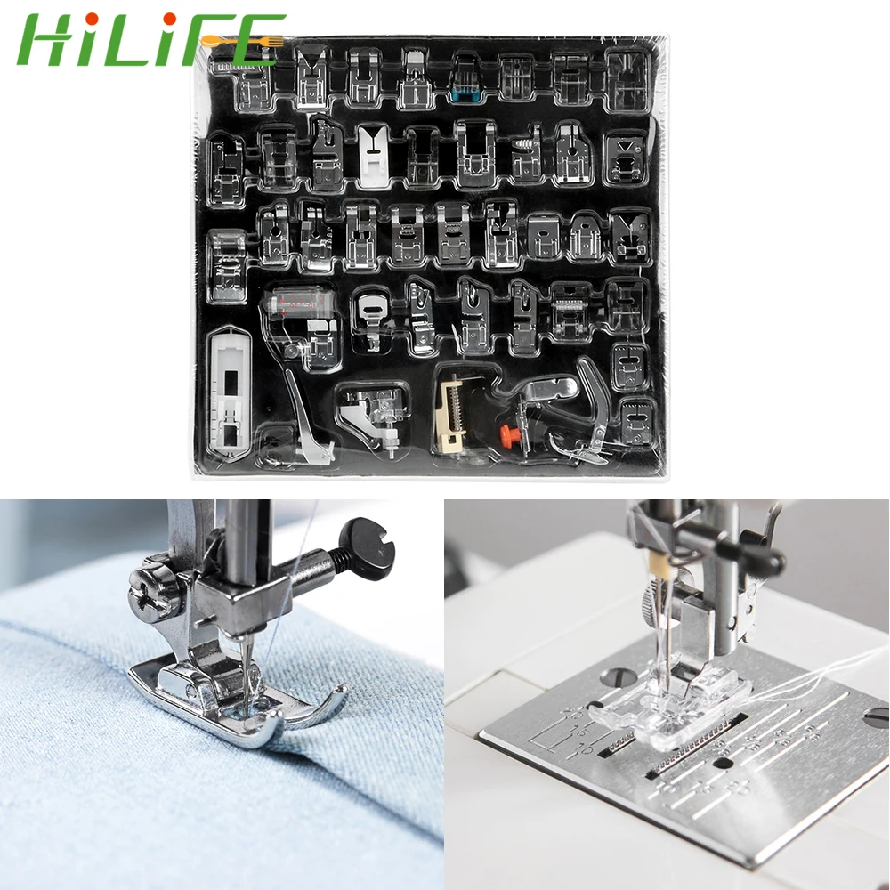 

HILIFE For Brother Singer Janome DIY Sewing Machine Presser Feet 32/42/62 Pieces Sewing Machine Presser Foot