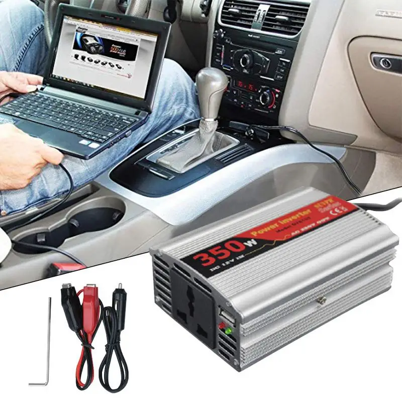 

350W Car Power Inverter DC 12V/24V To AC 220V Transformer Converter Laptop Mobile Phone Charger Universal Socket