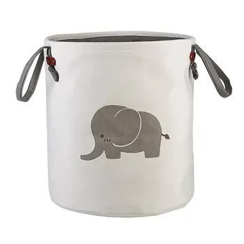 

Foldable Round Home Organizer Cotton Storage Baskets Bag For Baby Nursery Toys Laundry Baby Clothing