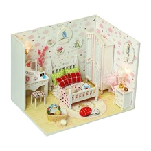 DIY Дом набор миниатюрный крафт модель ручной работы развивающая игрушка деревянная спальня модель с мебели для детей игрушка подарок