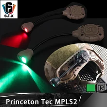 Тактический страйкбол шлем вспышка светильник Princeton Tec MPLS2 зеленый красный светильник фонарь для военного шлема