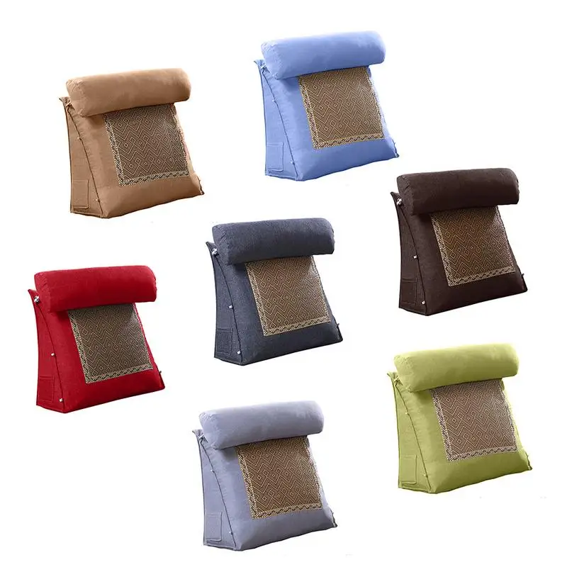 

Adjustable Back Wedge Cushion Pillow 7 Colors Choices Summer Sofa Back Triangle Pillow Good Waist Back Neck for Office Chair