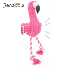 Benepaw устойчивые к укусам Фламинго пищалка горячая Распродажа флисовые интерактивные игрушки Doy Pet розовые Лоскутные игрушки для щенков кошки