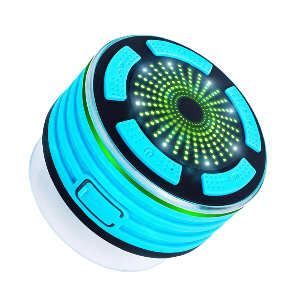 

Mini Portable Speaker IPX7 Waterproof Speakers Wireless BT Speaker Heavy Bass Music Players Sound Box FM Radio LED Mood Light