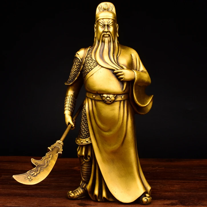 

Buddha Statue Sculpture Guangong Copper Ornament Guan Yu Fortuna Wu God of Wealth The Lost Bladesman Figurine Statuette Figure