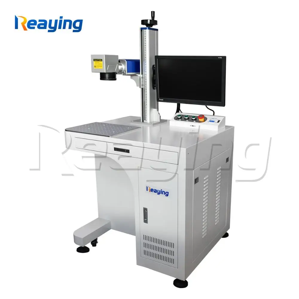 

20W 30W 50W Mini Metal Desktop Fiber Laser Marking Machines For Metal/ Plastic/ ABS/ PVC/ Steel