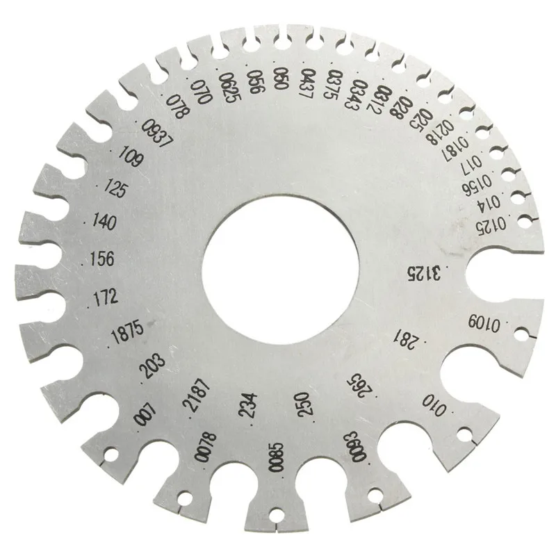 1 stücke ZEAST Edelstahl Runde Draht Dicke Messung Gauge Durchmesser Gage Werkzeuge Mit Tasche Beliebte Kosten-effektive
