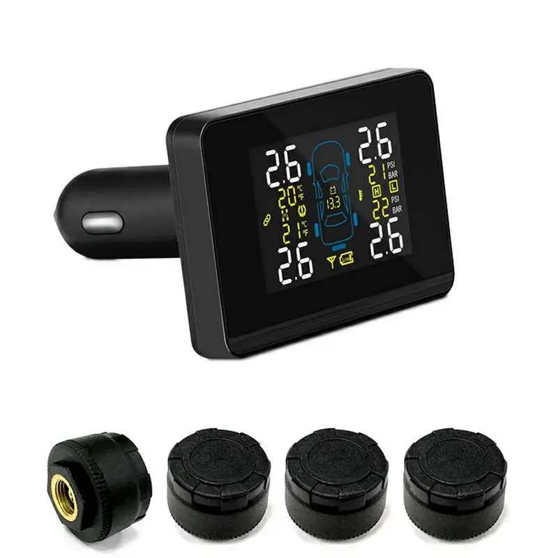 CAREUD новый автомобильный монитор давления в шинах цветной экран внешний TPMS