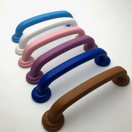 3.75'' Colorful Knob Drawer Pulls Cabinet Door Handle Dresser Pull Handles Kids Blue Orange Yellow Red Pink 96mm Furniture|Ручка для