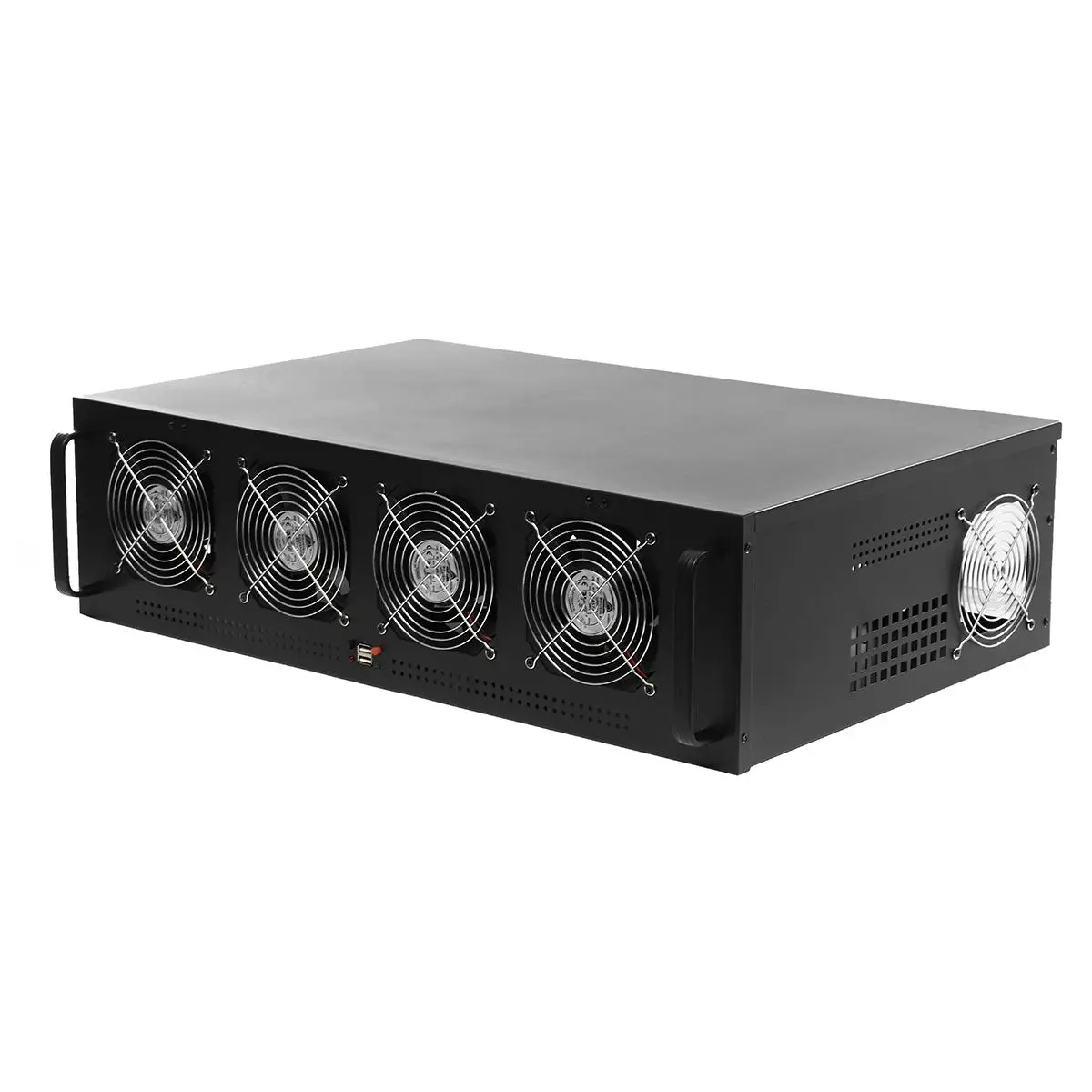 8 GPU 4 Fans BTC Miner Mining Crypto Coin Steel Mining Rig Frame Case For 8 GPU Graphics Card ETH BTC Ethereum Machine