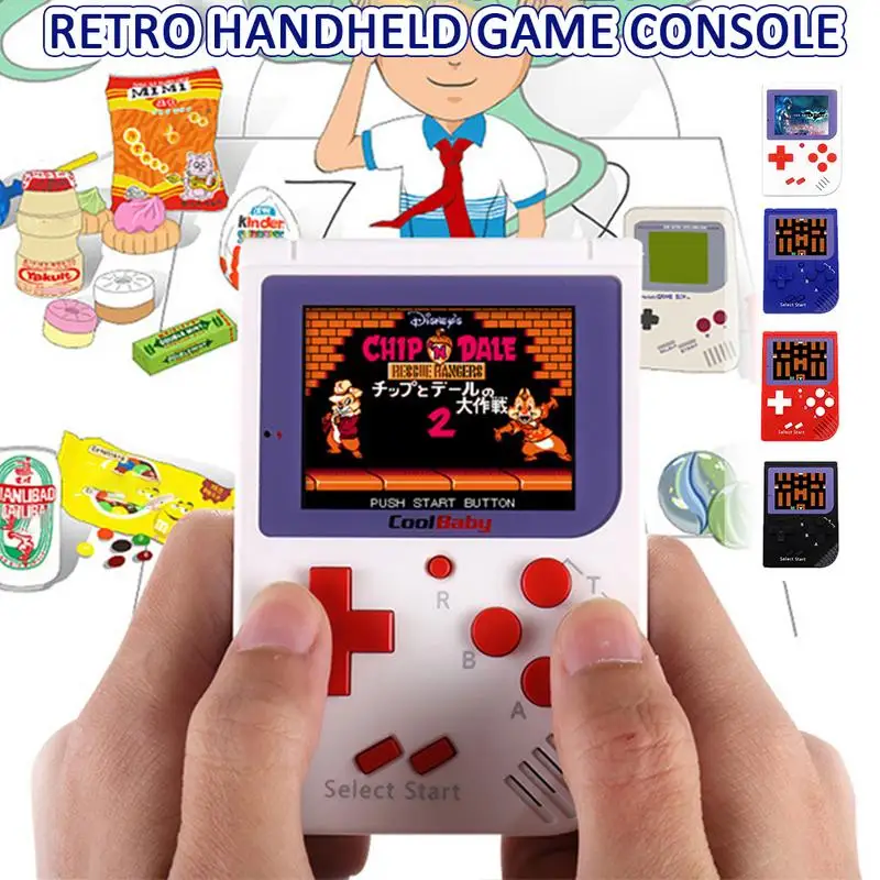 

129 Games Mini Nostalgic Children's Game Console - Rechargeable Retro Portable 2.5 Inch Handheld Game Machine