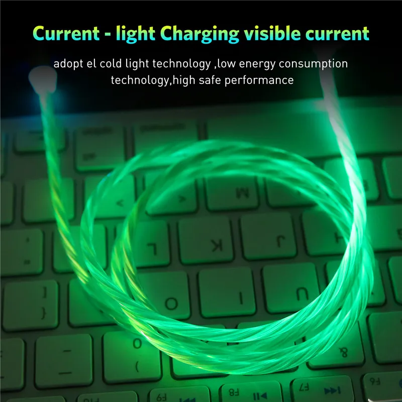 USLION светодиодный светящийся Магнитный usb кабель для iPhone Huawei Samsung USB Type C и Micro