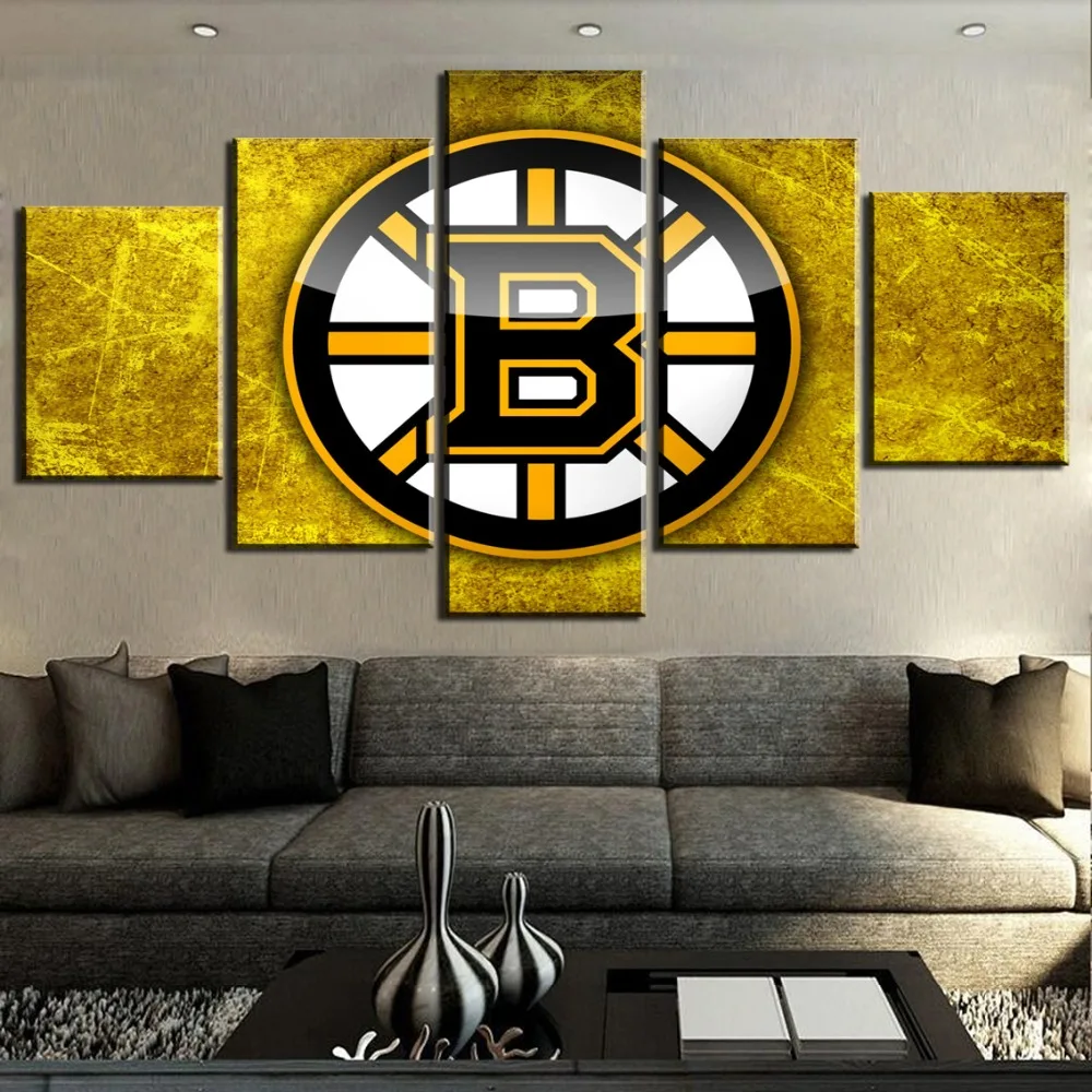 

5 Piece Canvas Painting Ice Hockey Logo Sport Modern Decorative Paintings on Canvas Wall Art for Home Decorations Wall Decor1