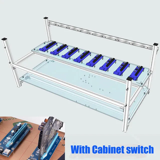 Special Offers Stackable Computer Frame Case with 6 Cooling Fan Switch For 8 Graphics Card GPU Mining Case Crypto Currency BTC Rigs Miner Special Offers Stackable Computer Frame Case with 6 Cooling Fan Switch For 8 Graphics Card GPU Mining Case Crypto Currency BTC Rigs Miner