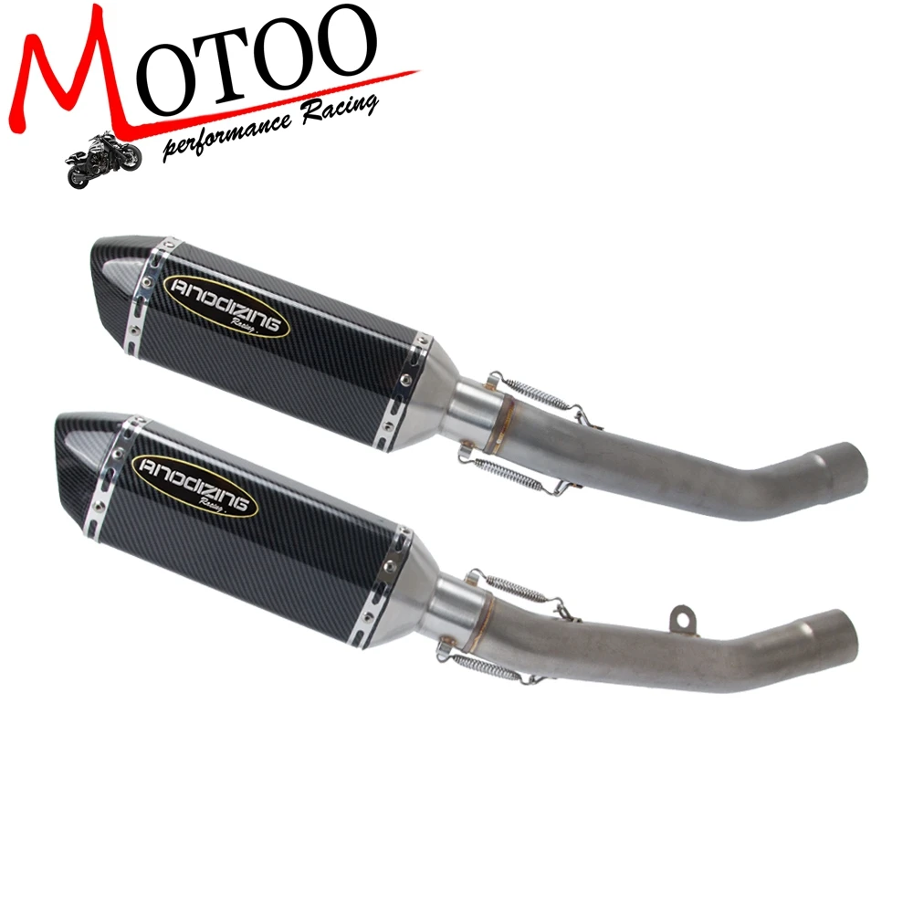 

Motorcycle Exhaust System Slip On Middle Pipe Link Pipe For KAWASAKI Z750 2010-2014 Z800 2013-2016 SLIP-ON with Exhaust Muffler