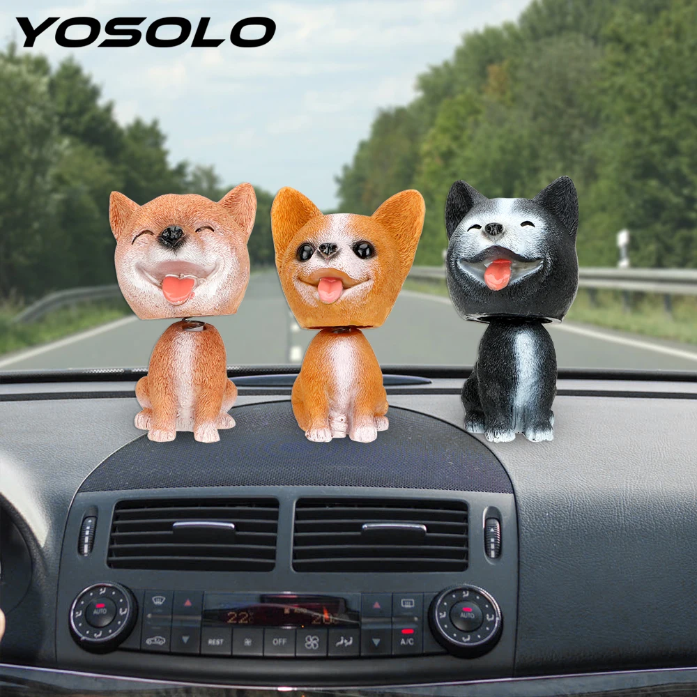 YOSOLO Милая Авто трясущаяся голова Игрушка аксессуары для интерьера Кукольная