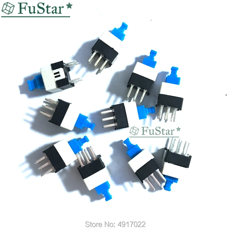 50 шт./лот микропереключатель 8X8mm 8x8mm 6Pin Push Tactile Power самоблокирующийся кнопка