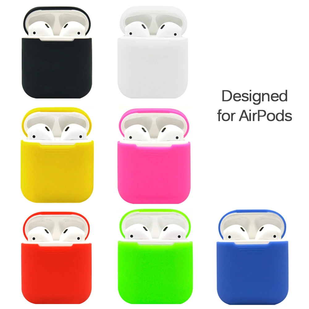 Силиконовый чехол для наушников AirPods беспроводная гарнитура BT защитная коробка