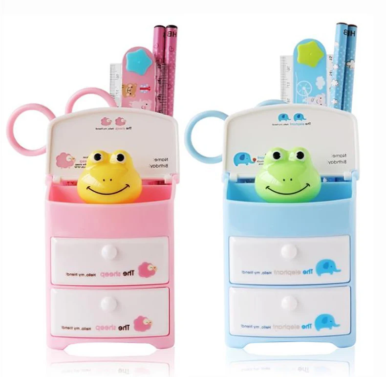 

NEW Brush pot Set Students attend school stationery multi-function Portable stationery/160905 Affordable