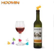 HOOMIN 7 шт./компл. красивая бутылка для вина пробка чашка для напитков смешанные силиконовые маркербар вечерние поставки без утечки резиновая винная этикетка для стекла