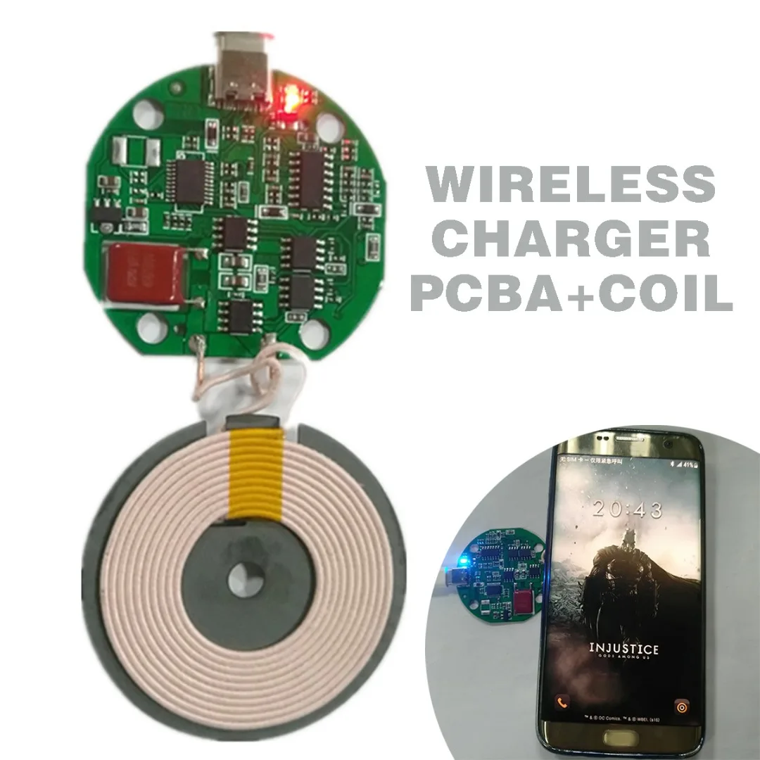 High Quality Type-c Qi Wireless Charger PCBA Circuit Board With Coil Fast Charging Pad wireless charging standard Accessories High Quality Type-c Qi Wireless Charger PCBA Circuit Board With Coil Fast Charging Pad wireless charging standard Accessories
