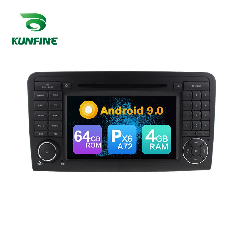 Android 9.0 Core PX6 A72 Ram 4G Rom 64G Car DVD GPS Multimedia Player Car Stereo For Benz ML-W164 2005-2012 Radio Headunit