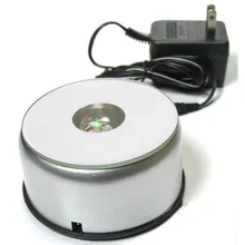 Красочные 3D с украшением в виде кристаллов Дисплей поделки лампа подставка уникальная вращающаяся 7 светодиодный Ночной светильник с штепсельная вилка стандарта США