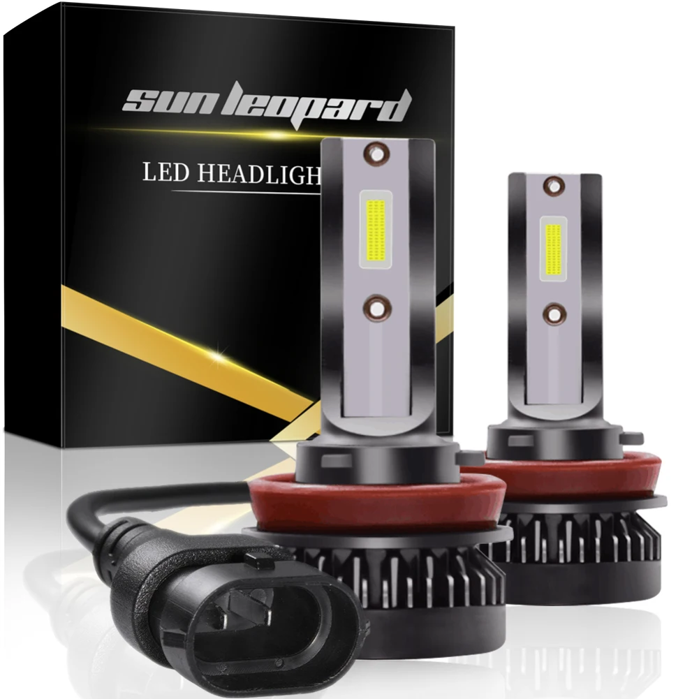 

2 PCS car headlights mini light H7 LED bulb H1 H7 H8 H9 H11 headlight kit 9005 HB3 9006 HB4 car 12V LED lamp 60W 8000LM FZH