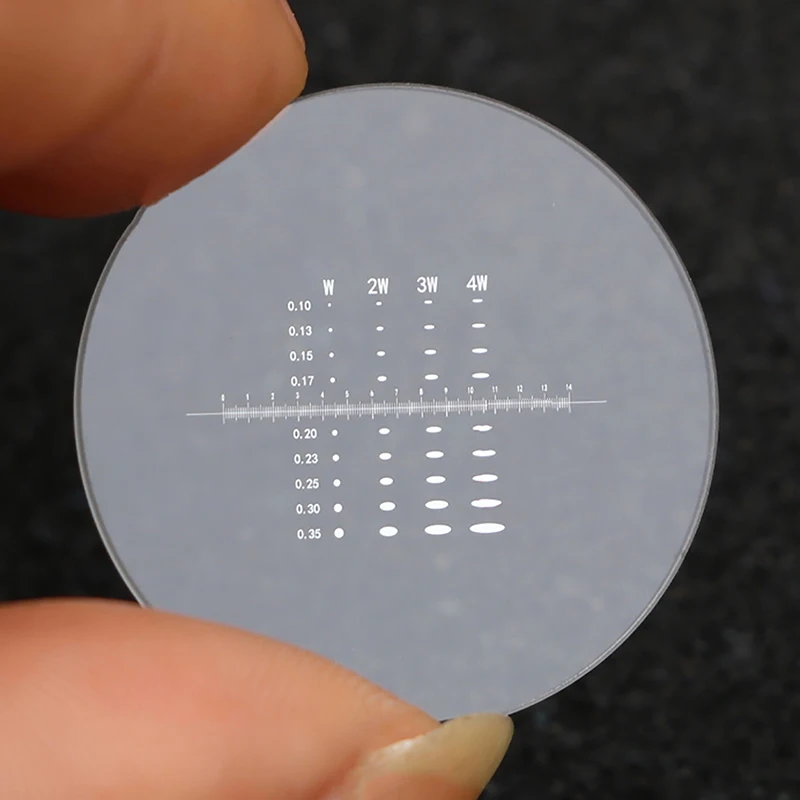 Diameter 26 mm Microscope Eyepiece Micrometer Point Gauge DIV 0.1 mm Ruler Scale Measurement Dots Checking Calibration