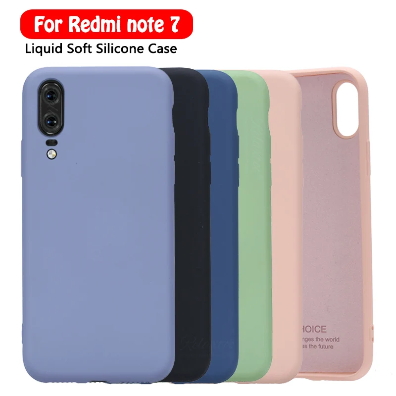 2021 мягкий жидкий силиконовый чехол для xiaomi redmi note 7 телефона note7 redmi7 couqe shell |