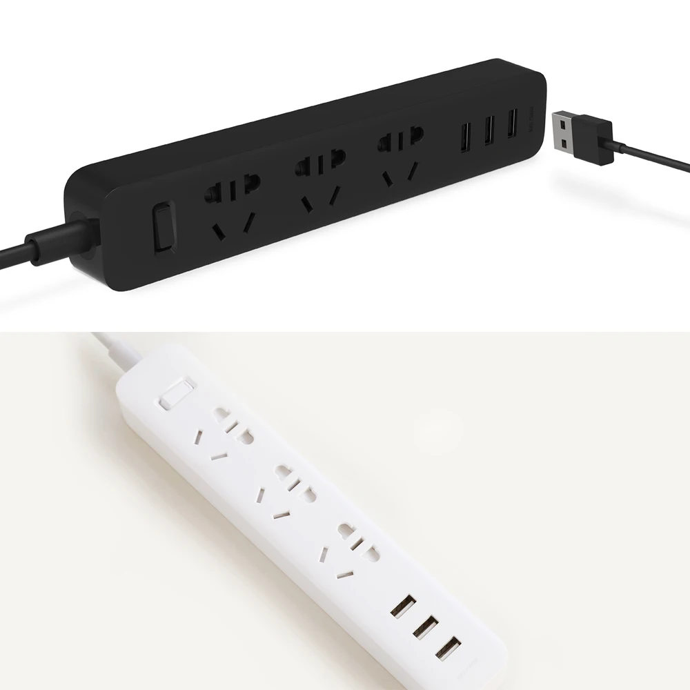 Xiaomi умная розетка питания портативная полоса вилка адаптер Быстрая зарядка 3 USB удлинительная розетка 3 стандартная розетка 1,8 м вилка стандарта Австралии