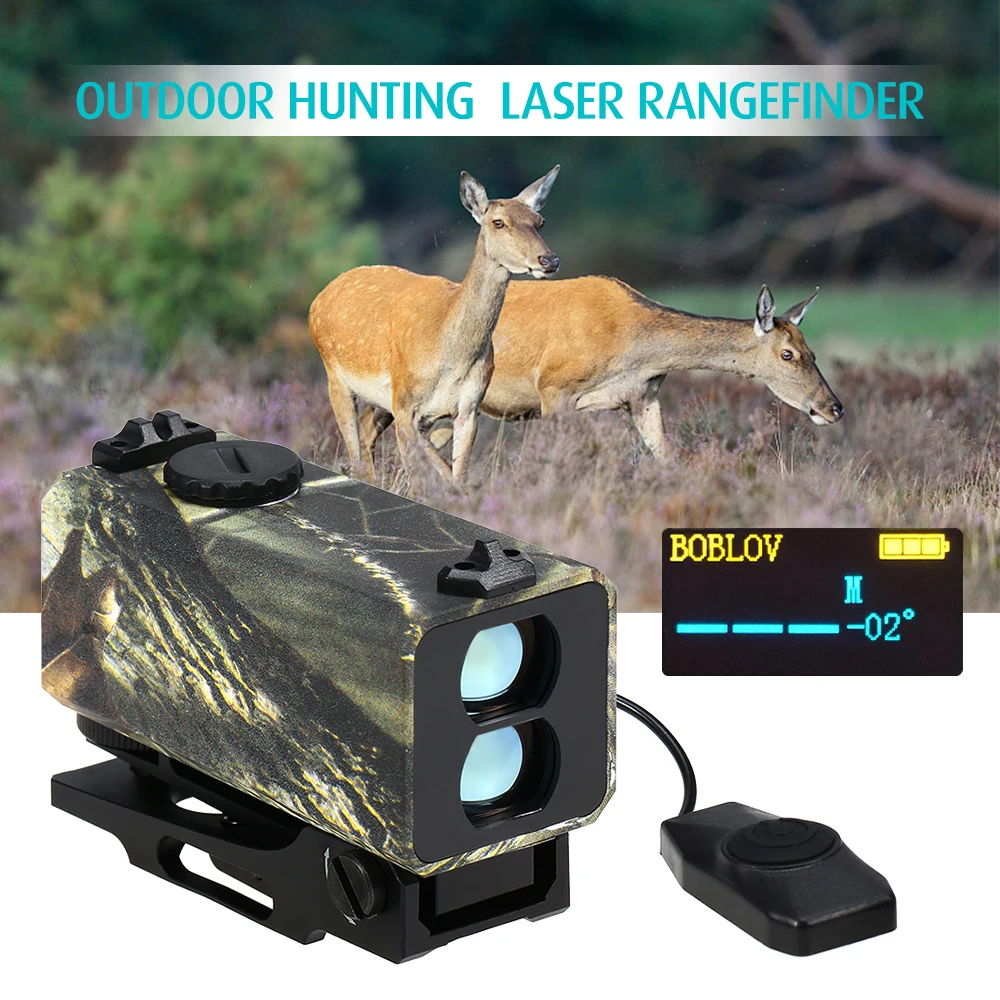 

700m Laser Rangefinder Tactical Riflescope Outdoor Hunting Shooting Distance Speed Measurer Mounted Range Finder