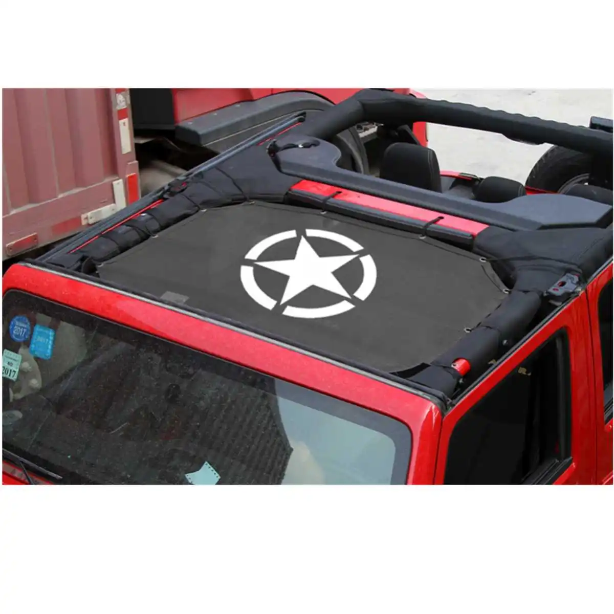 Черная Звезда Сетка на крышу автомобиля солнцезащитный козырек полная верхняя крышка УФ-защита для Jeep для Wrangler JK& Unlimited 2 двери 2007