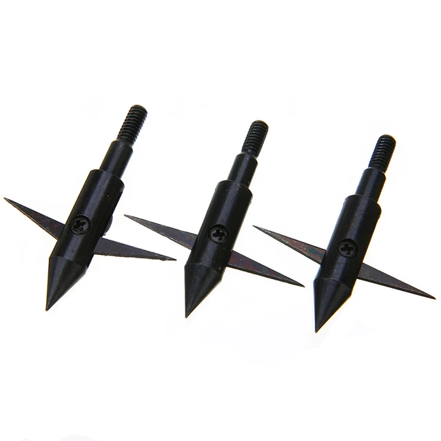 Buy 3Pcs Black Stainless Steel Archery Arrowheads