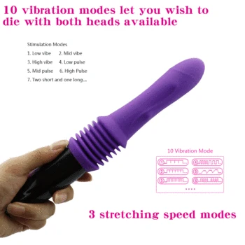 Sex toy vibrators 10 Speed Automatic Telescopic Dildo Vibrator Sex Toys For Woman G-spot Stimulation Massager Female Masturbator 5