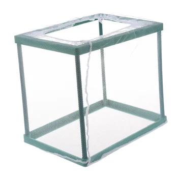 

New Fishing Net Breeder Aquarium Fish Tank Fry Breeding Hatchery Partition Case Kit Plastic and gauze