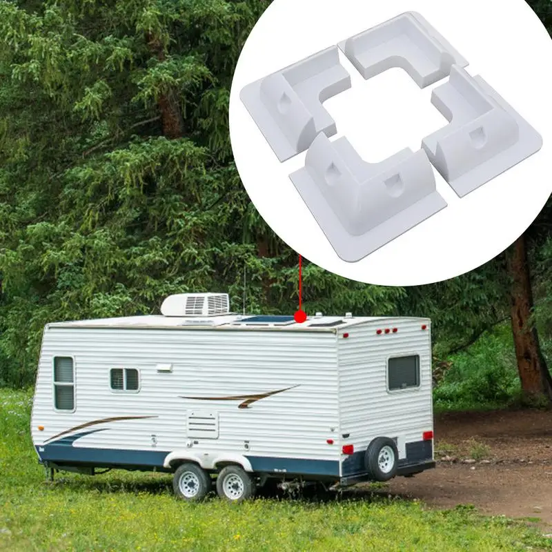 

4pcs/set Solar Panel Stand White Corner Mounting Bracket for RV Marine Flat Roof Camping Van and Caravan 2019