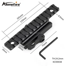 AloneFire KCD0038 QD Quick Release Mount Adapter 13 слотов Fit 20 мм Пикатинни Вивер рельс база охотничий Пистолет Аксессуары